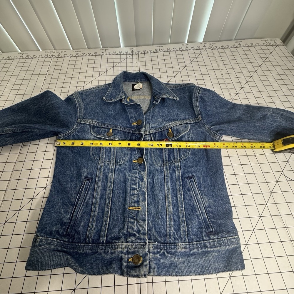 Vintage Lee Denim Jacket Womens Size XS Blue Jean Trucker Western USA Made‎ - Picture 8 of 9